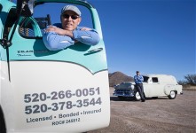 Cliff and AJ in Desert by Mark Henle